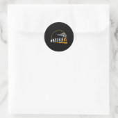 Sticker Rond Cadeau d'impression pour hommes Grilling Evolution (Sac)