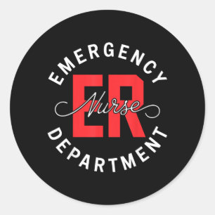 Sticker Rond Cadeau d'infirmière des urgences Urgences Paramédi