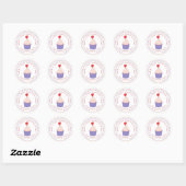 Sticker Rond Cadeau doux de la Saint-Valentin (Feuille)