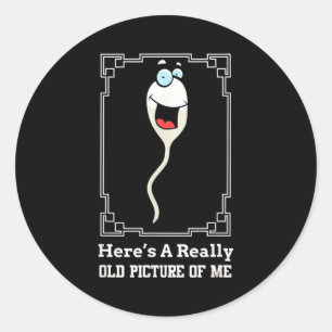Sticker Rond Cadeau drôle d'anniversaire pour homme de plus de