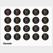Sticker Rond Cadeau drôle de couture de patchwork Ne buvez pas (Feuille)
