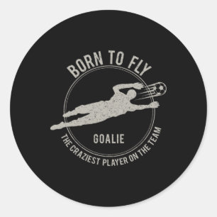 Sticker Rond Cadeau drôle de gardien de but Footballeur Gardien