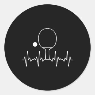 Sticker Rond Cadeau drôle de ping pong pour hommes femmes Tenni
