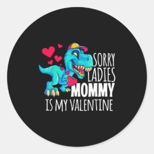 Sticker Rond Cadeau drôle de Saint-Valentin pour garçons Désolé
