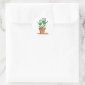 Sticker Rond Cadeau Éditable Enseignant Avec Empreinte D'Art (Sac)