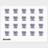 Sticker Rond Cadeau enseignant de piano (Feuille)