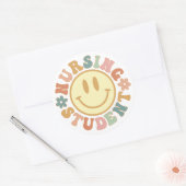 Sticker Rond Cadeau étudiant en soins infirmiers, future infirm (Enveloppe)