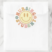 Sticker Rond Cadeau étudiant en soins infirmiers, future infirm (Sac)