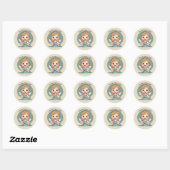 Sticker Rond Cadeau Fairy pour dents (Feuille)