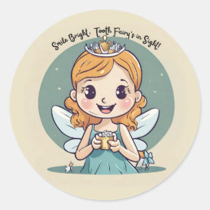 Sticker Rond Cadeau Fairy pour dents