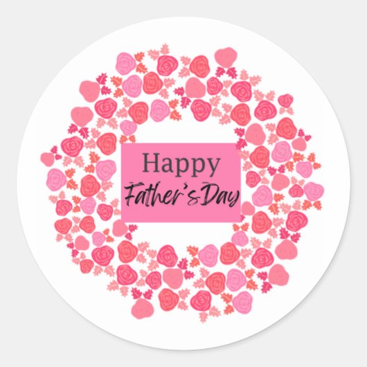 Sticker Rond Cadeau fête des pères (Devant)