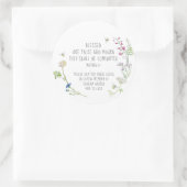 Sticker Rond Cadeau funéraire fleur sauvage semence de dispersi (Sac)