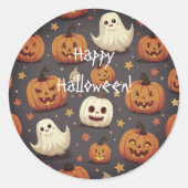 Sticker Rond Cadeau Halloween (Devant)