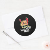 Sticker Rond Cadeau Halloween | L'Aube De L'Halloween Taco (Enveloppe)