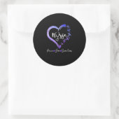 Sticker Rond Cadeau infirmière | Love Nurse Peace Love Sauver d (Sac)