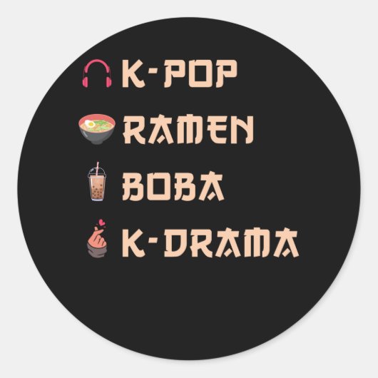 Sticker Rond Cadeau KPOP (Devant)