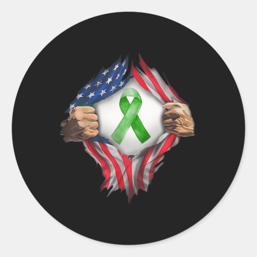 Sticker Rond Cadeau Maladie Pour Patients Dialysés Guerrier (Devant)