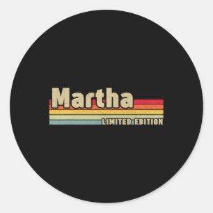 Sticker Rond Cadeau Martha Nom Personnalisé Anniversaire Amusan