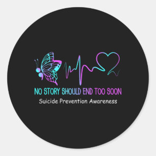 Sticker Rond Cadeau Mois de la sensibilisation à la prévention 