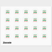 Sticker Rond Cadeau Noël Noël Noël Mistletoe Et Vin (Feuille)