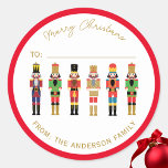 STICKER ROND CADEAU NUTCRACKER CHRISTMAS CADEAU<br><div class="desc">Collection de noix élégantes</div>