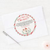 Sticker Rond Cadeau personnalisé Elf Hot Chocolate Bombe Arrivé (Enveloppe)