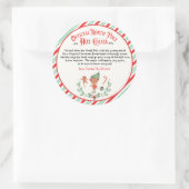 Sticker Rond Cadeau personnalisé Elf Hot Chocolate Bombe Arrivé (Sac)