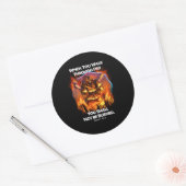 Sticker Rond Cadeau pompier | Quand vous traversez le feu (Enveloppe)