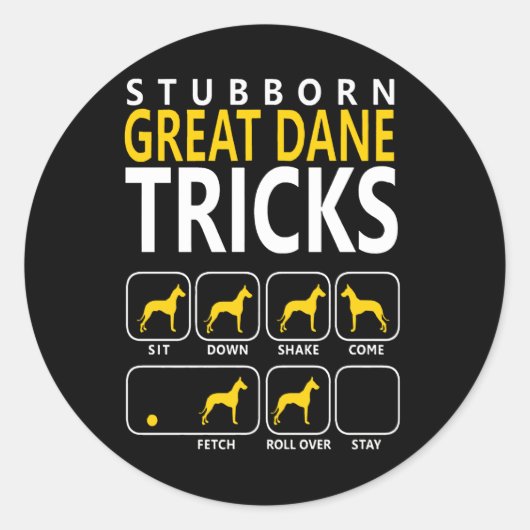 Sticker Rond cadeau pour chien | Trucs à queue nue (Devant)