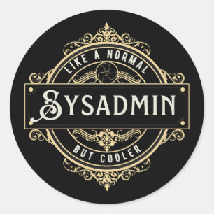 Sticker Rond Cadeau pour emploi d'administrateur système - Entr