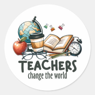 Sticker Rond Cadeau pour Enseignant | Les Enseignants Changent 