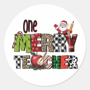 Sticker Rond Cadeau pour Enseignant Un Enseignant Joyeux