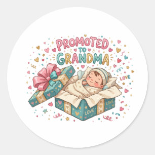 Sticker Rond Cadeau pour la promotion de Mamie