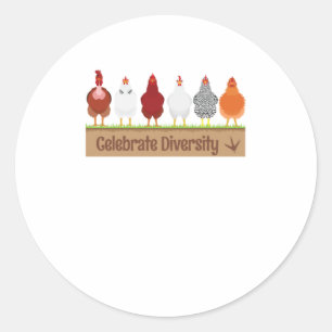 Sticker Rond Cadeau pour les amateurs de poulet Agritourisme An