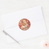 Sticker Rond Cadeau pour maman Ajouter une photo et un texte (Enveloppe)