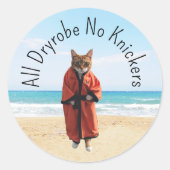 Sticker Rond Cadeau pour nager sauvage nager en eau libre (Devant)