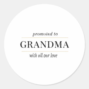 Sticker Rond Cadeau pour une nouvelle grand-mère