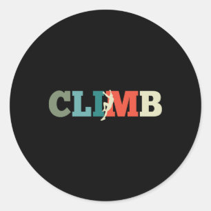 Sticker Rond Cadeau Rétro Escalade