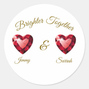 Sticker Rond Cadeau Signifiant pour les Couples – Amour Élégant