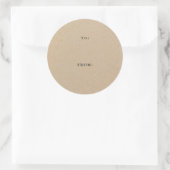 Sticker Rond Cadeau simple rustique Kraft (Sac)