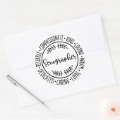 Sticker Rond Cadeau Sonographe, Sonographie, Technique Ultrasou (Enveloppe)