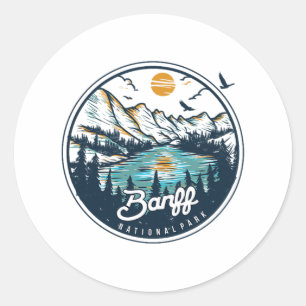 Sticker Rond Cadeau-souvenir de randonnée dans le parc national