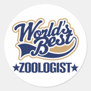Sticker Rond Cadeau Zoologiste