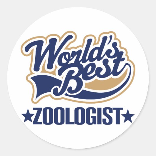 Sticker Rond Cadeau Zoologiste (Devant)