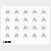 STICKER ROND CADEAUX (Feuille)