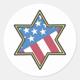 Sticker Rond Cadeaux américains juifs pour Hanoukka