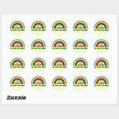 Sticker Rond Cadeaux arc-en-ciel (Feuille)
