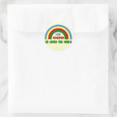 Sticker Rond Cadeaux arc-en-ciel (Sac)