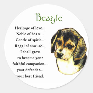 Sticker Rond Cadeaux beagles