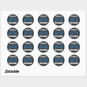 Sticker Rond Cadeaux bleus totalement impressionnants de (Feuille)